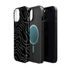 Topography White On Black - Shockproof Armor Case