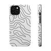 Topography Black On White - Shockproof Armor Case